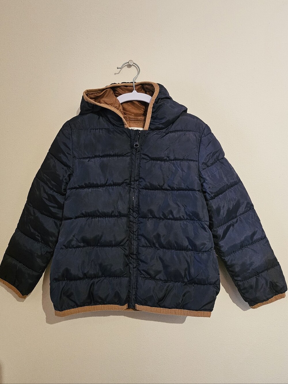 Epic Threads navy blue hooded puffer jacket  4